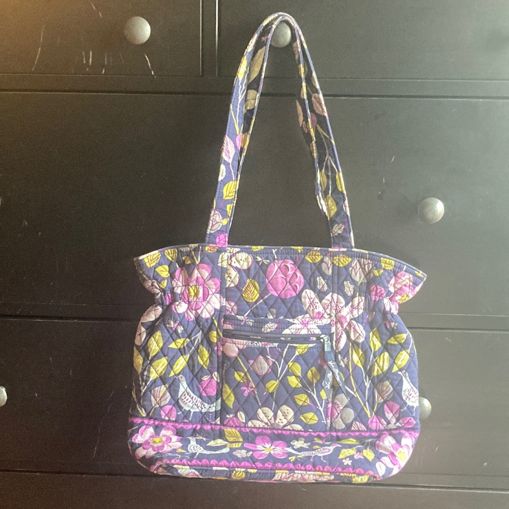 Vera Bradley Purple and Navy Tote